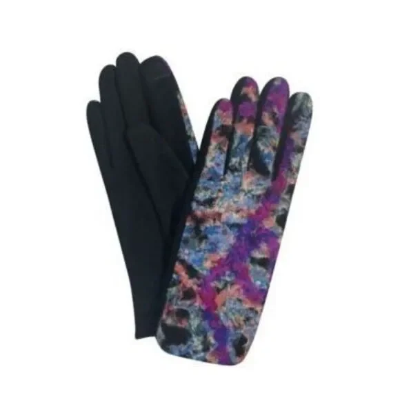 Marcus Adler Women's Multicolor Swirl Print Jersey Touchscreen Glove One Size