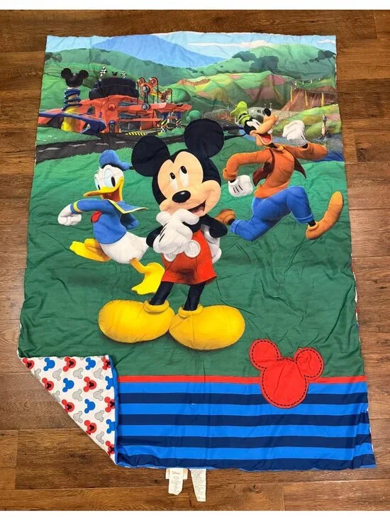 Disney Mickey Mouse Big Adventure Donald Duck Goofy Baby Crib/Toddler Comforter