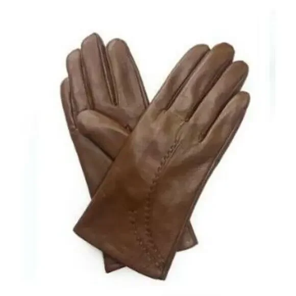 Marcus Adler Women's Stitched Brown Leather Glove L