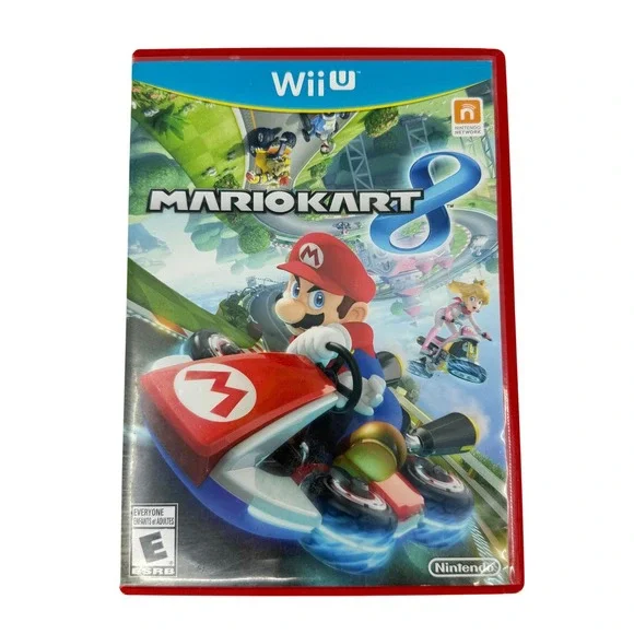 Mario Kart 8 Nintendo Wii U Video Game Original Red Case Racing E Rating 2014‎