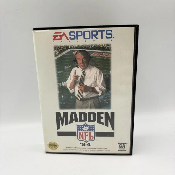 Vintage Madden NFL 94 Sega Genesis Video‎ Game EA Sports 1993 Football NTSC-U/C