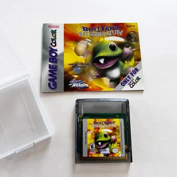 Bust-A-Move Millennium (Nintendo Game Boy Color, 2000) & Manual WORKING Vintage