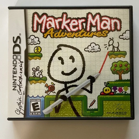 Nintendo DS Marker Man Adventures Autographed by Developer One of a kind
