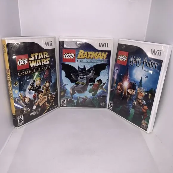 Nintendo Wii - Lego Harry Potter Years 1-4,  Batman, Star Wars The Complete Saga