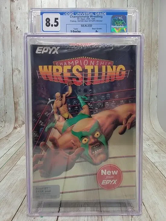 Epyx Championship Wrestling Atari ST Computer Game CGC 8.5