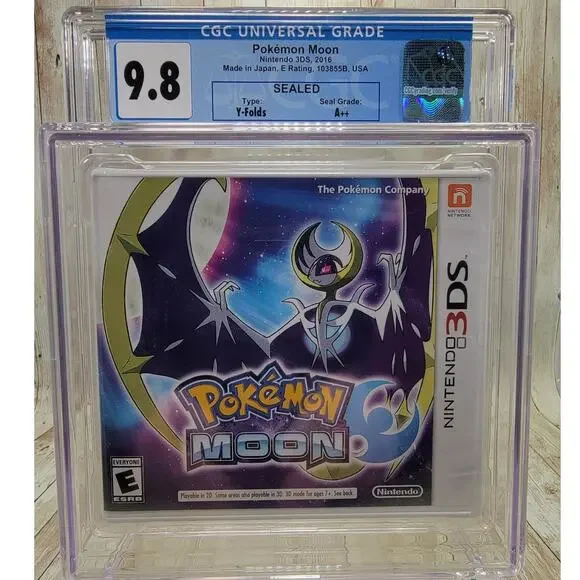 Pokémon Moon Nintendo 3DS 2DS Sealed New CGC Uncirculated 9.8 A++ Graded
