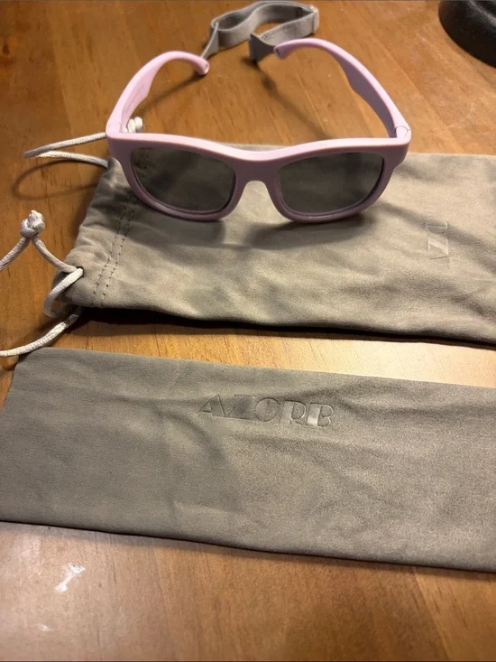 Lavender/Light Purple Toddler Sunglasses with Gray Strap
