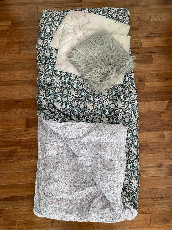 Pottery Barn Reversible Duvet with down comforter plus pillow covers