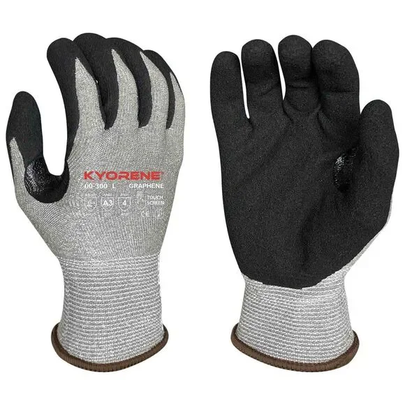 Armor Guys 00-300 Kyorene A3 HCT MicroFoam Nitrile Coated‎ Gloves (3) PAIRS, LG