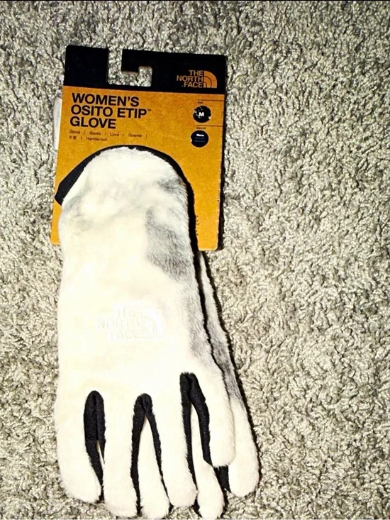 The North Face Women's Osito Etip Glove - White with Black Accents