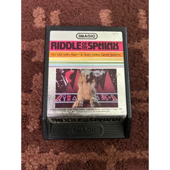 Atari 2600 Riddle of the Sphinx Imagic Video‎ Game Cartridge 1982 Vintage