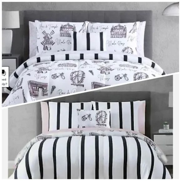 NWT in Package Hallmart Colle Paris Patzita 12-Pc. Reversible King Comforter Set