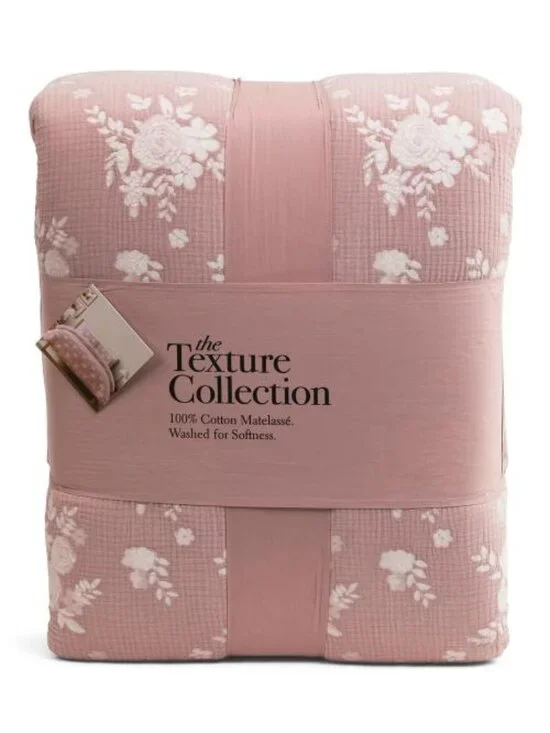 TEXTURE COLLECTION Cotton Textured Floral Comforter Set