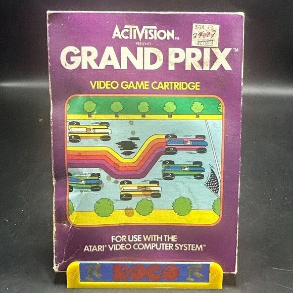 Grand Prix 2600 (Atari 2600, 1982) Activision Complete W/ Manual