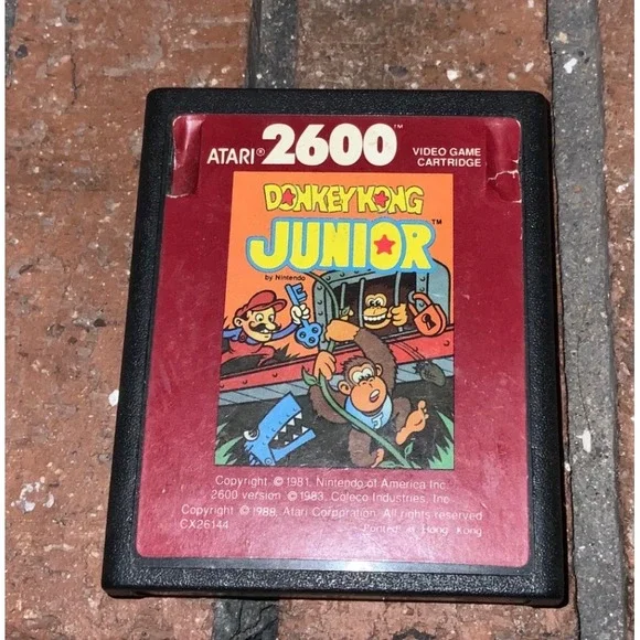 Donkey Kong Junior JR Red‎ Label Atari 2600 Video Game Cartridge