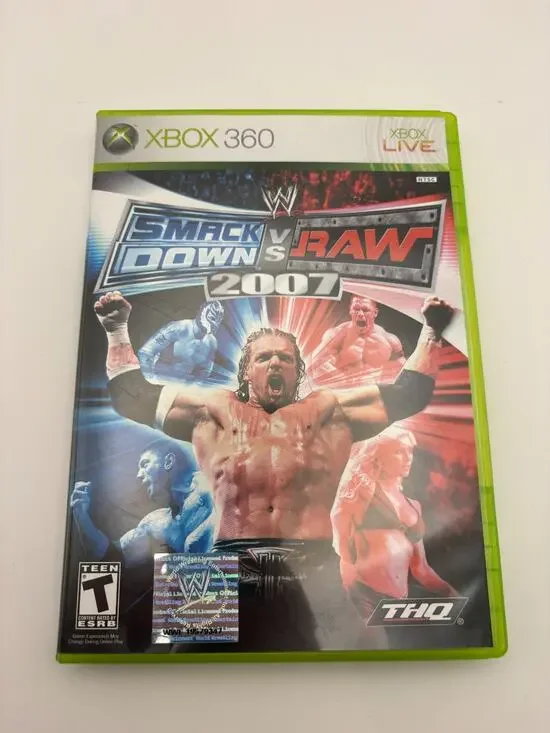 WWE SmackDown vs. Raw 2007 (Microsoft Xbox 360, 2006) CIB Tested/Working
