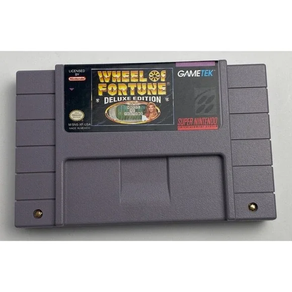 WHEEL OF FORTUNE DELUXE EDITION - SNES GAME‎ -  GAME ONLY
