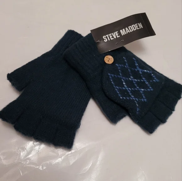 Steve Madden flip top convertible fingerless  gloves OS