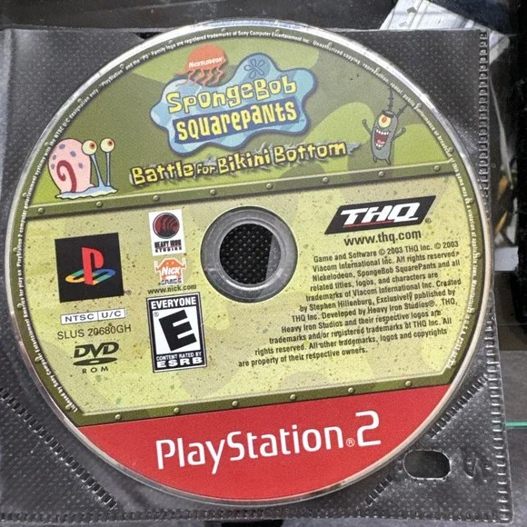 SpongeBob SquarePants Battle for Bikini Bottom PS2 PlayStation 2 SLUS 20680GH