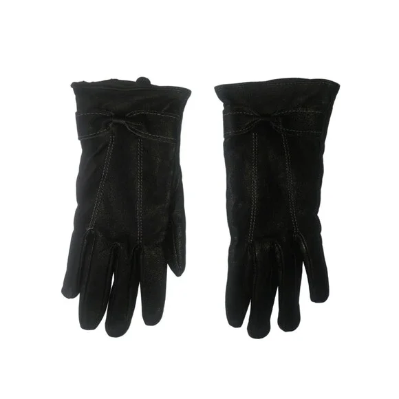 Black Leather Gloves Size Small