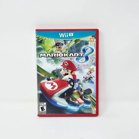 Nintendo Wii U Mario Kart 8 Video Game Red Case Complete in Box Tested