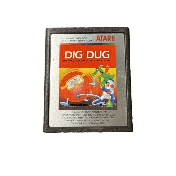Dig Dug Atari 2600 Video Game Cartridge Vintage Gaming