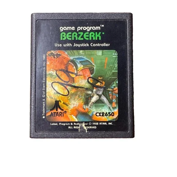 Berzerk Atari 2600 Video Game Cartridge  Vintage Gaming