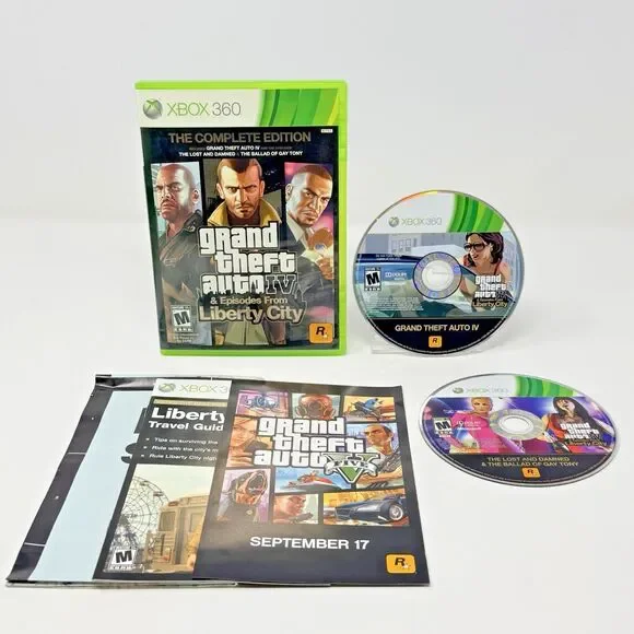 Grand Theft Auto IV Complete Edition Xbox 360 Rockstar Complete CIB Map Tested