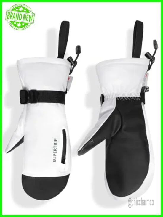 Waterproof Ski Mittens for Men Women, Touch-Screen, 3M Thinsulate Insulated