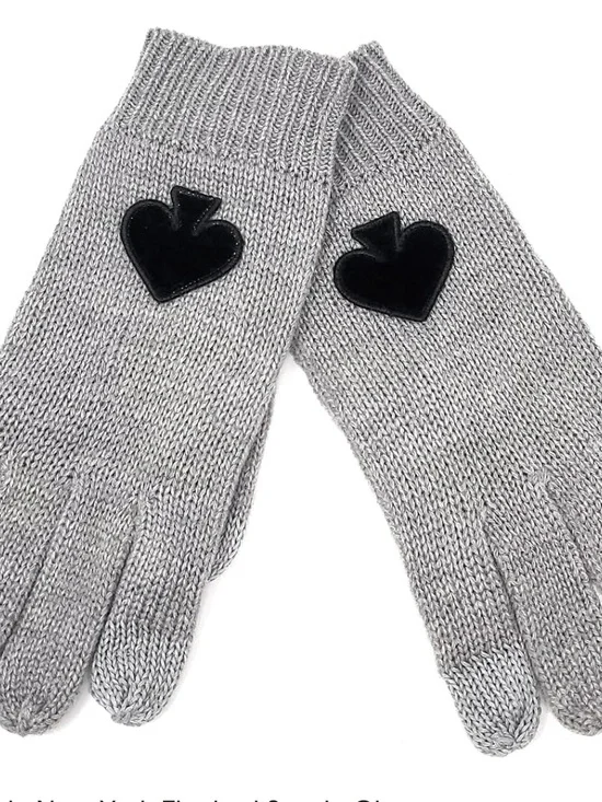 Kate Spade Flocked  Spade Gloves