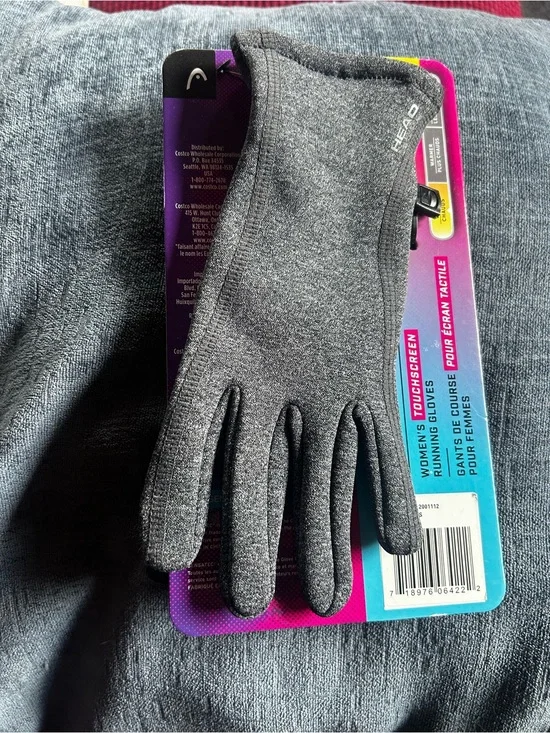 Head Women's Dark Gray Touchscreen Running Gloves