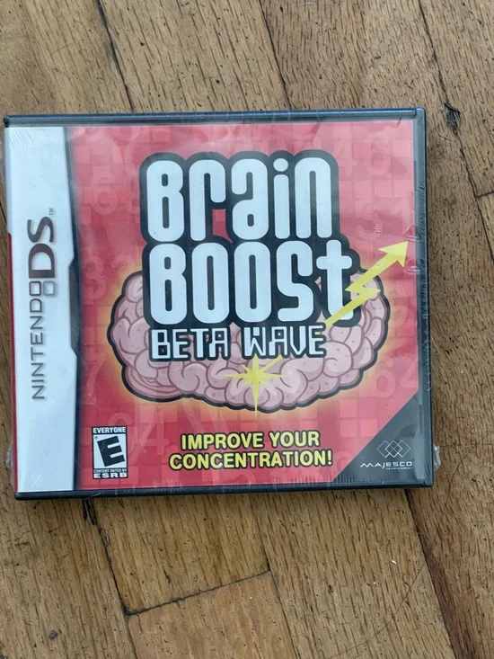 New Sealed Nintendo Brain Boost Beta Wave - Red Cover Art (Nintendo DS)