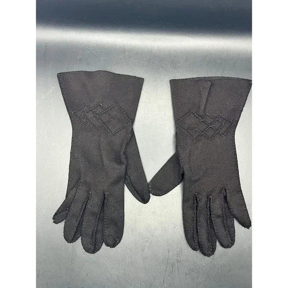 Vintage Dress Gloves Women's Formal Gloves Black Dressy Cotton -‎ One Size