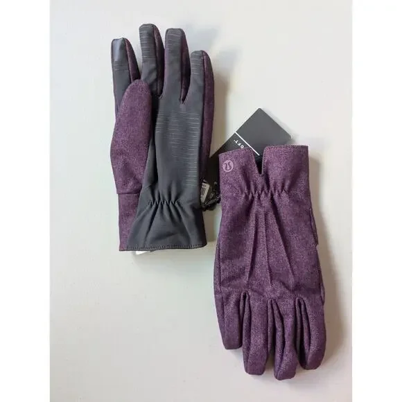 NWT Lululemon City Keeper Gloves Size L/XL HTGT Purple Fleece-Lined