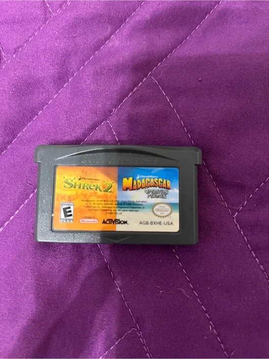 Shrek 2 & Madagascar Game Boy Advance Cartridge - Gray