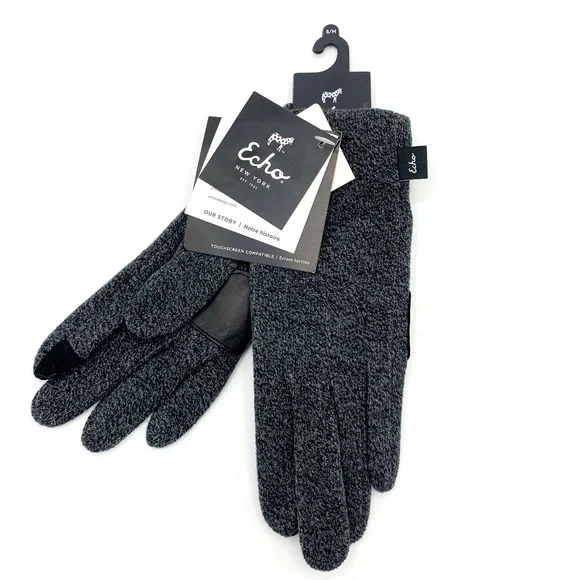 Echo Charcoal Gray Fleece Touchscreen Compatible Gloves