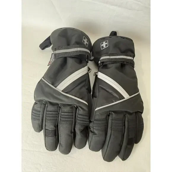 Swiss Tech Women’s Winter Ski Gloves Size S Black Thinsulate Insulated
