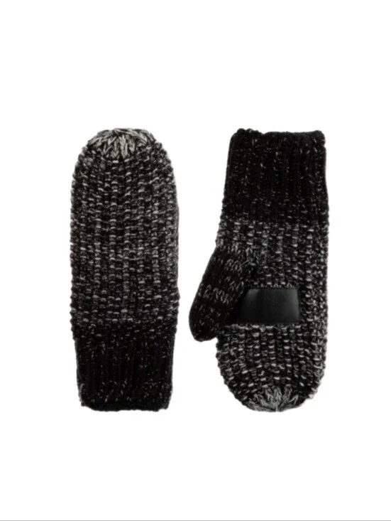 Isotoner Women's Black Knit Mittens NWT