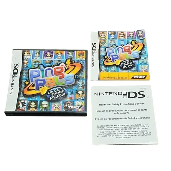 Ping Pals Nintendo DS Original Case & Manual‎ Replacement Authentic No Cartridge
