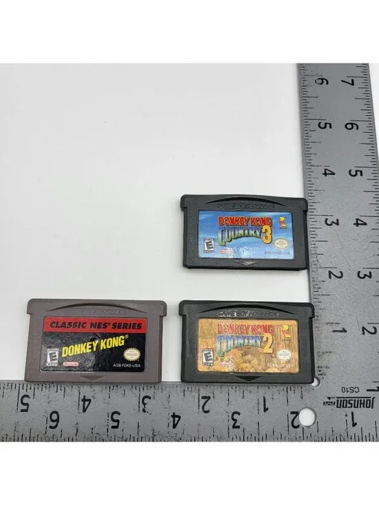 GBA Donkey Kong Loose Cartridge Lot Classic DK DK Country 2 & 3 Untested