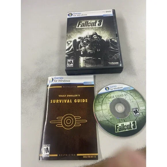 Fallout 3 PC Video Game PC DVD Games For Windows War Game Realistic Weapons