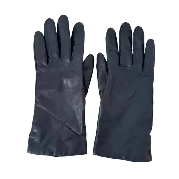 WPL Soft Leather Gloves Dark Navy Women’s Size 7