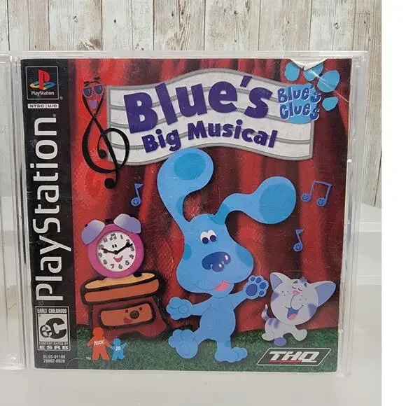 Blue's Clues Blue's Big Musical Sony PlayStation 1, 2001 PS1 w/ Manual