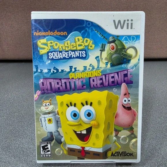 Activision SpongeBob Plankton's Robotic Revenge Wii NTSC White Good Action Game