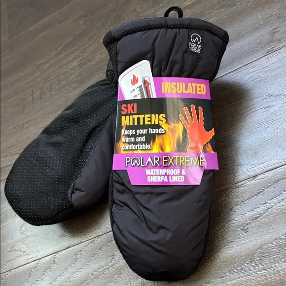 Polar Extreme Waterproof,Sherpa Lined,Insulated Winter Ski/snow thermal mittens