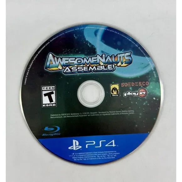 Awesomenauts Assemble PlayStation 4 PS4 Disc Only Tested‎ Working