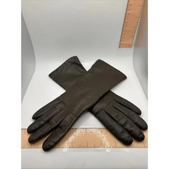 Vintage Woman's Brown Gloves - Size‎ 6.5