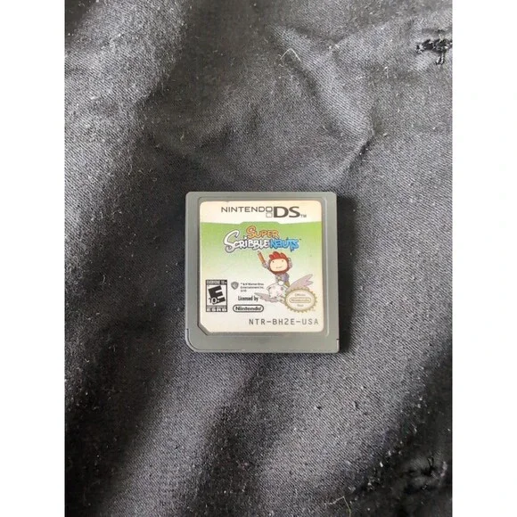 Super Scribblenauts Nintendo DS Tested Working Cartridge Puzzle Creative Game
