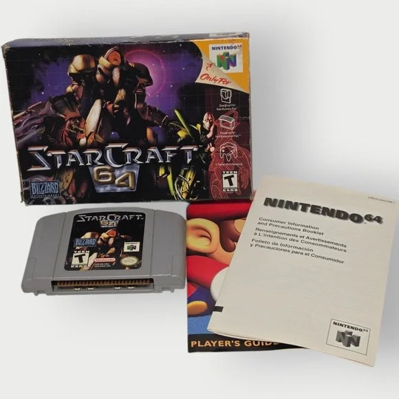 STARCRAFT 64 BOX And CART -No Manual TESTED WORKS RARE GAME