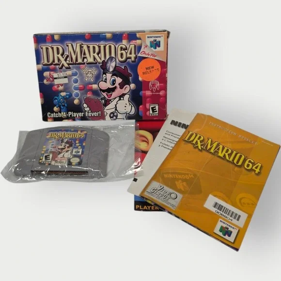 Dr Mario (Nintendo 64 N64) in Original Box Authentic TESTED WORKS COMPLETE